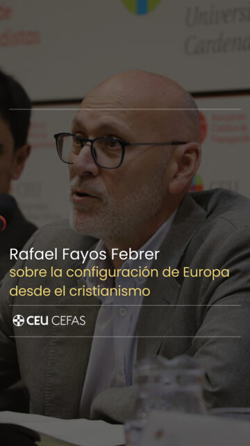 📢 El profesor titular de Antropología Filosófica en la @uchceu_universidad, Rafael Fayos Febrer, sobre la configuración de Europa desde el cristianismo.
▶️ "Cristo asume y transforma la herencia clásica, sea la de Roma como la de Atenas, tanto en el hacer como en el obrar, y la dota de una nueva significación".
