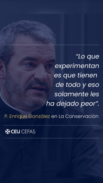 🗣️ "Lo que experimentan es que tienen de todo y eso solamente les ha dejado peor".
🎙️El padre Enrique González conversa sobre los jóvenes y la fe en el segundo programa de LA CONSERVACIÓN junto con @pmarinoso, @carlarestoy y @pazmarincanovas.
🎥 Ya disponible en nuestros canales de YouTube y Spotify ¡No te lo pierdas!