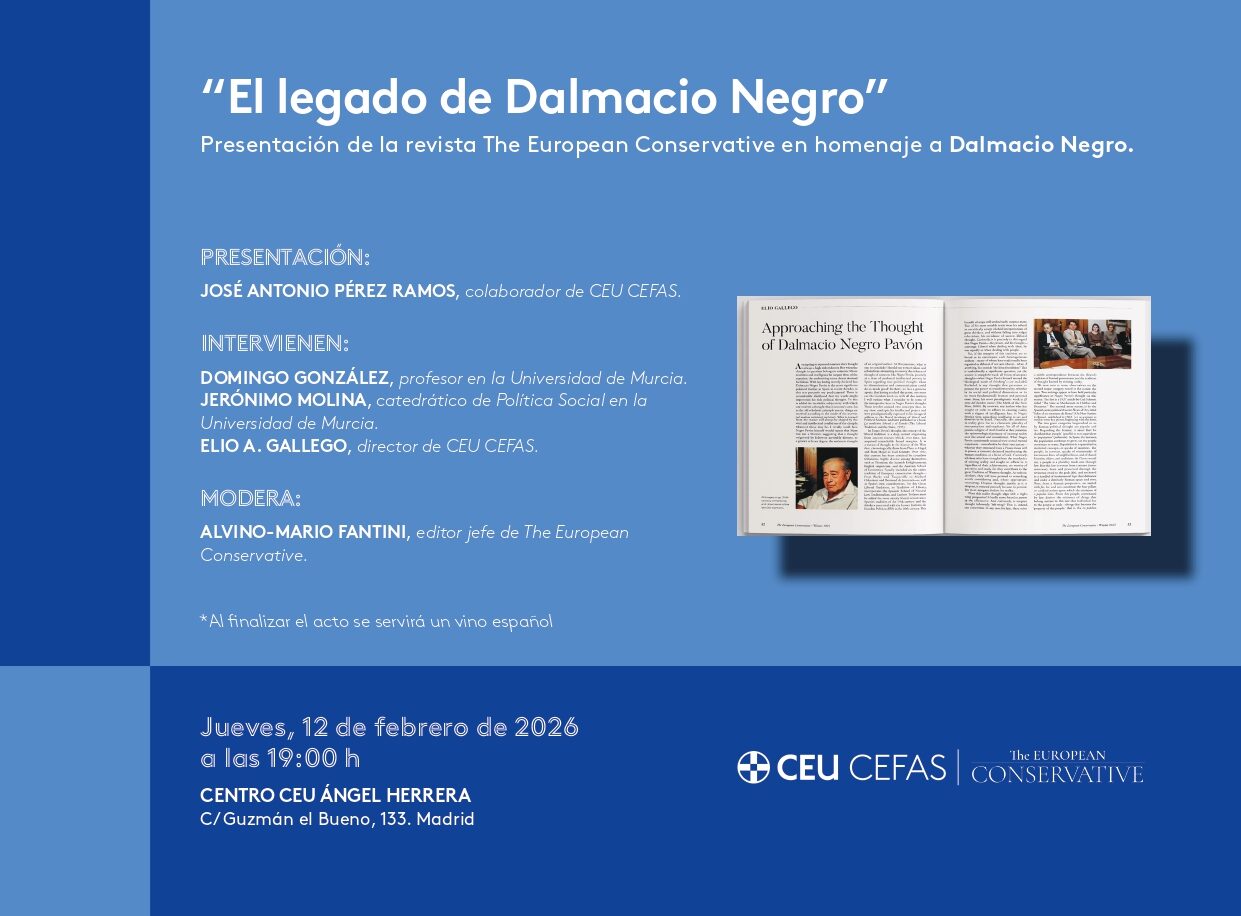 Presentación de la revista The European Conservative en homenaje a Dalmacio Negro